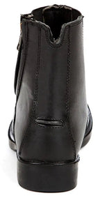 Daisy Clipper Children's Side Zipper Premium Leather Paddock Boots Horse Riding Boots, Black