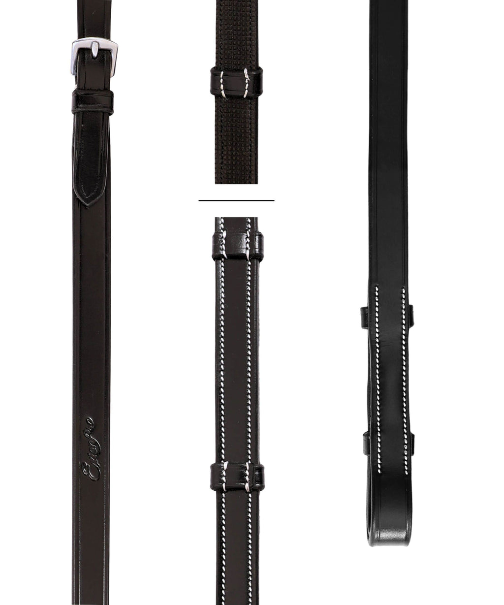 ExionPro Rubber Lined Leather Reins