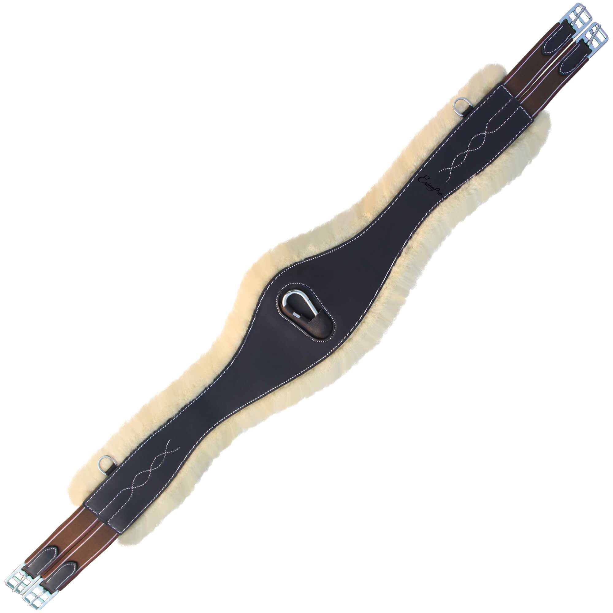 ExionPro Fancy Stitched Snap Over Lay Girth - Matching Elastic
