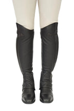 Grand Prix LC Italian Full Leather Half Chaps, Black