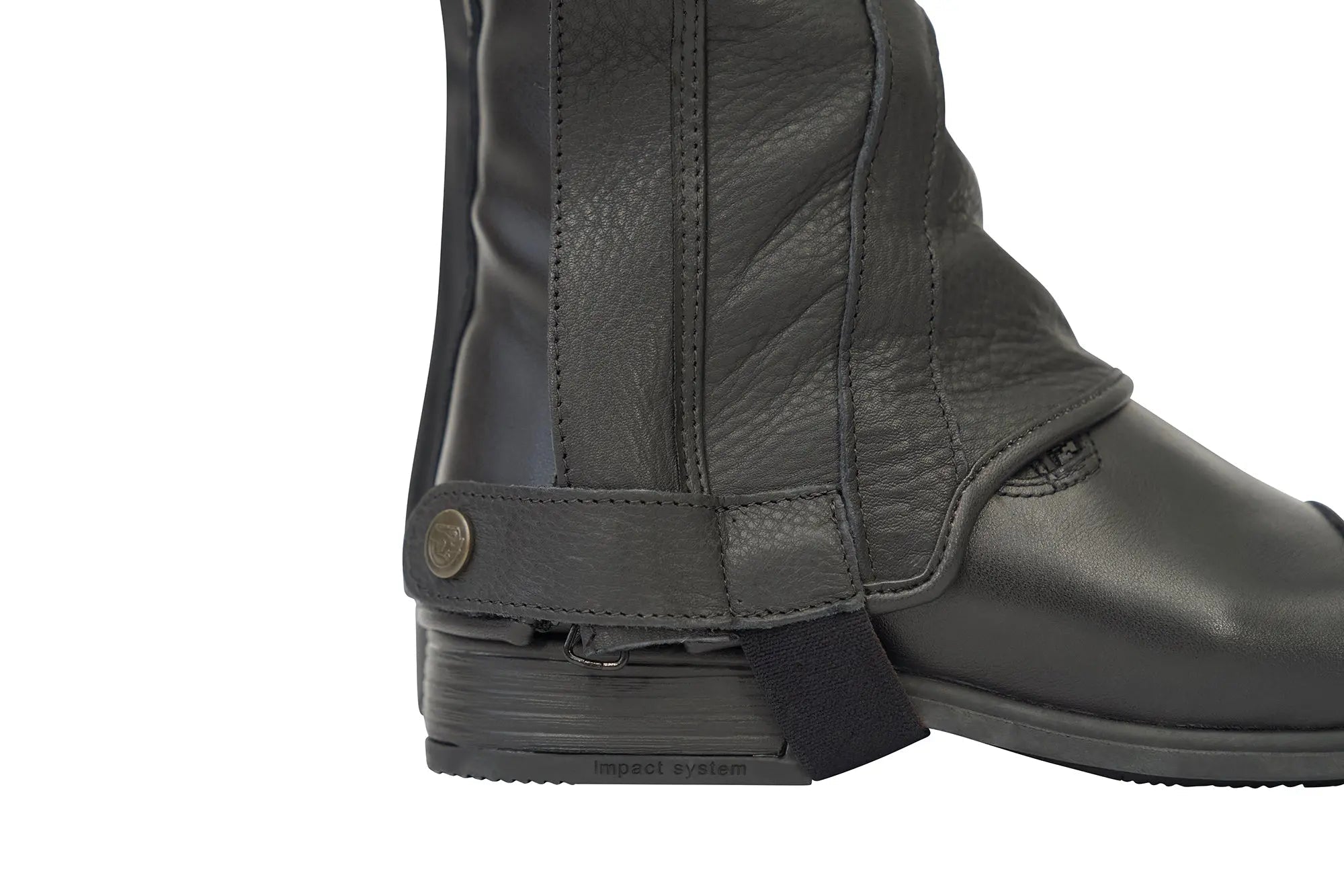 Grand Prix LC Italian Full Leather Half Chaps, Black