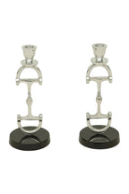 Huntley D Bit Pair of Candlesticks, Pair in Aluminum Silver Finish