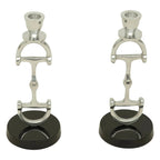 Huntley D Bit Pair of Candlesticks, Pair in Aluminum Silver Finish