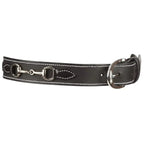 Huntley Equestrian Children's Snaffle Bit Black Leather Belt
