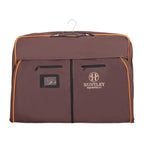 Huntley Equestrian Deluxe Brown Travel Carry On Garment Bag with Accessories Zipper Cover for Travel, Business, Horse Shows
