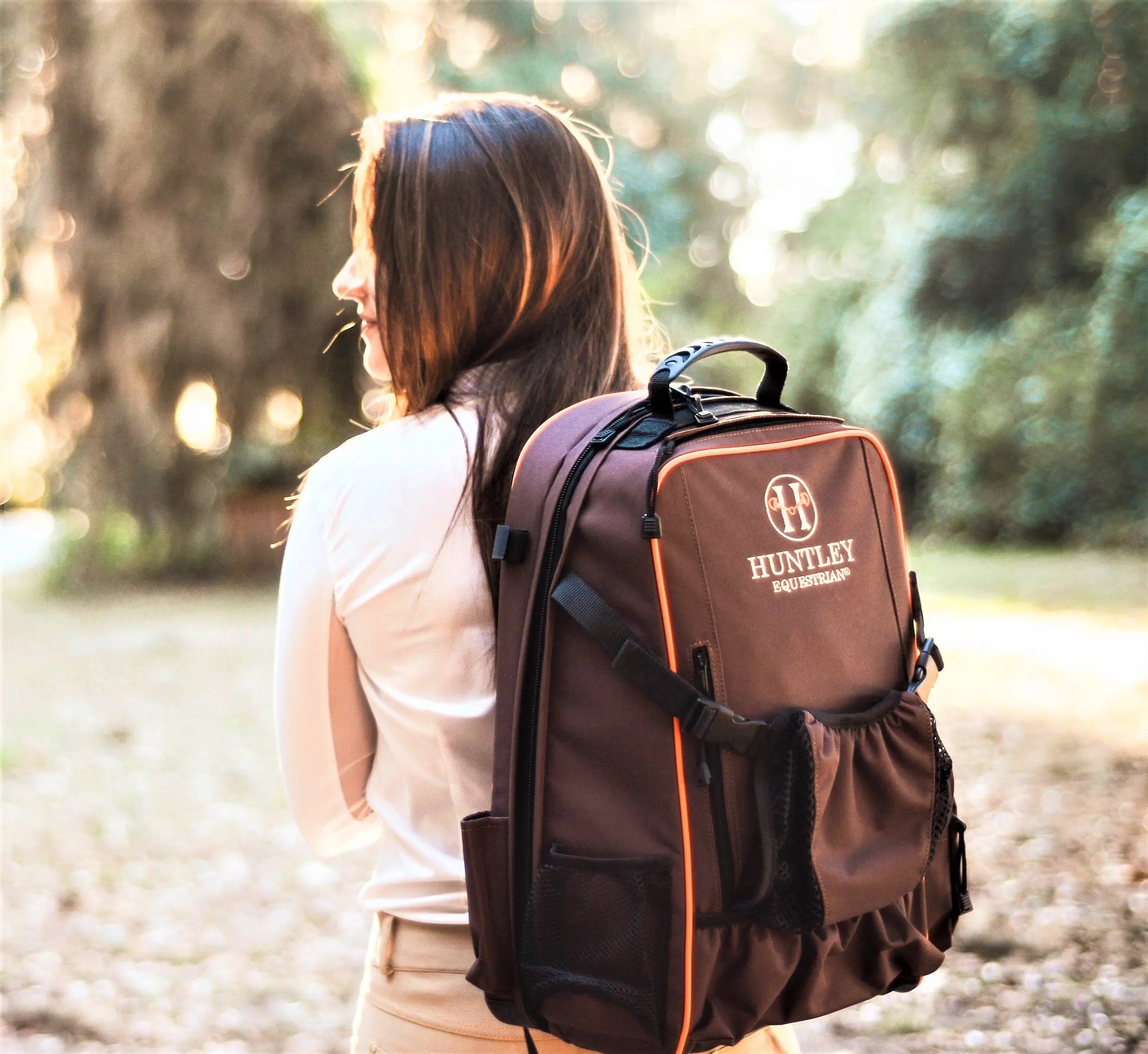 Huntley Equestrian Deluxe Equestrian Backpack, Brown