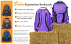 Huntley Equestrian Deluxe Equestrian Backpack, Brown