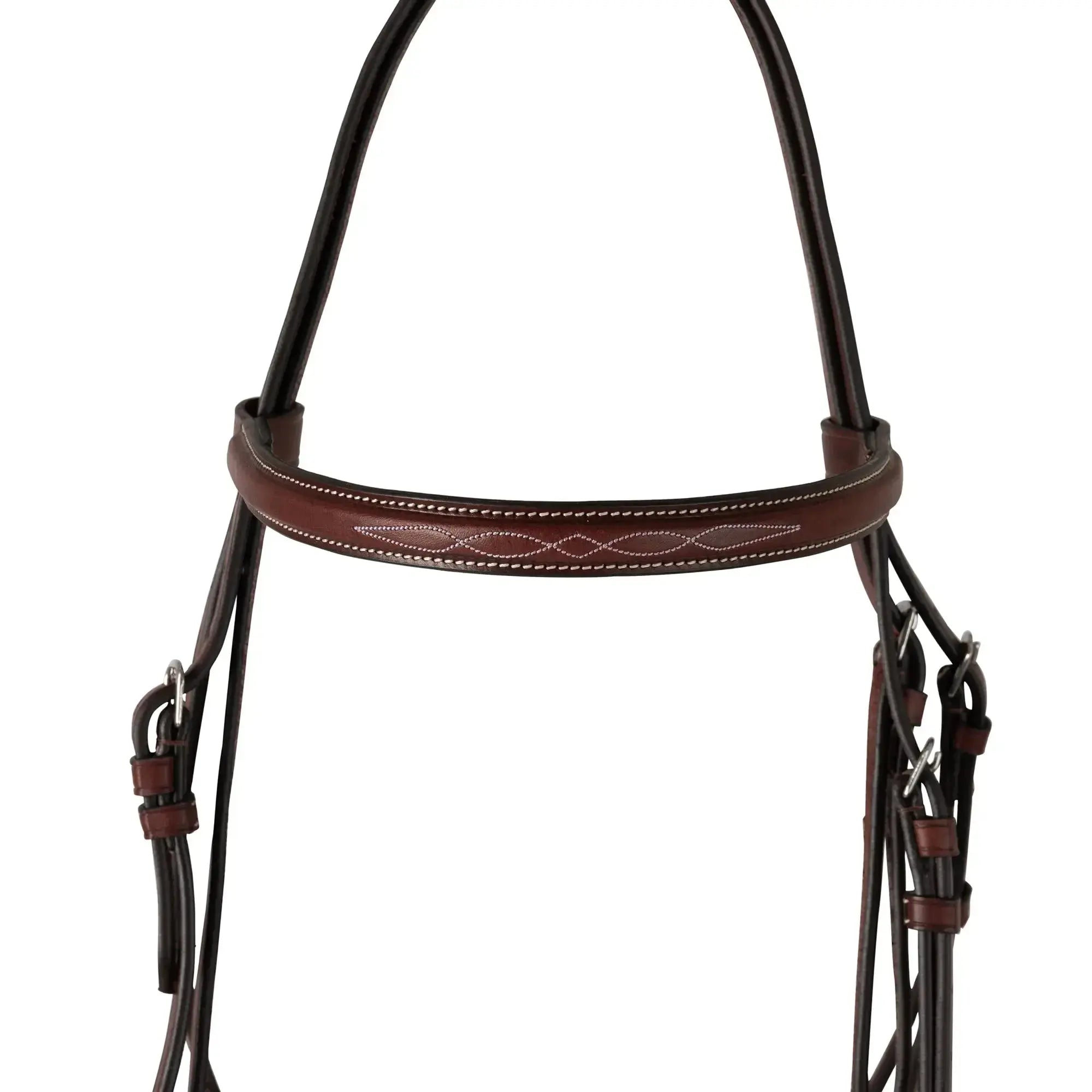 Huntley Equestrian Fancy Stitched Schooling Hunter Bridle with Reins