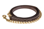 Huntley Equestrian Leather Lead with Brass Chain