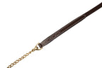 Huntley Equestrian Leather Lead with Brass Chain