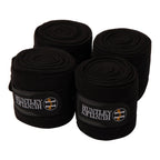 Huntley Equestrian Polo Fleece Wraps, Set of 4, Black