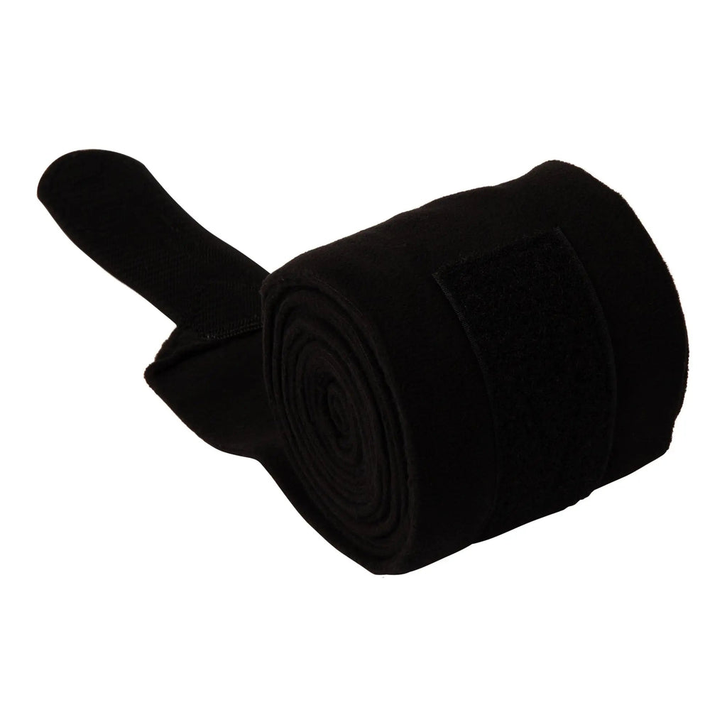Huntley Equestrian Polo Fleece Wraps, Set of 4, Black