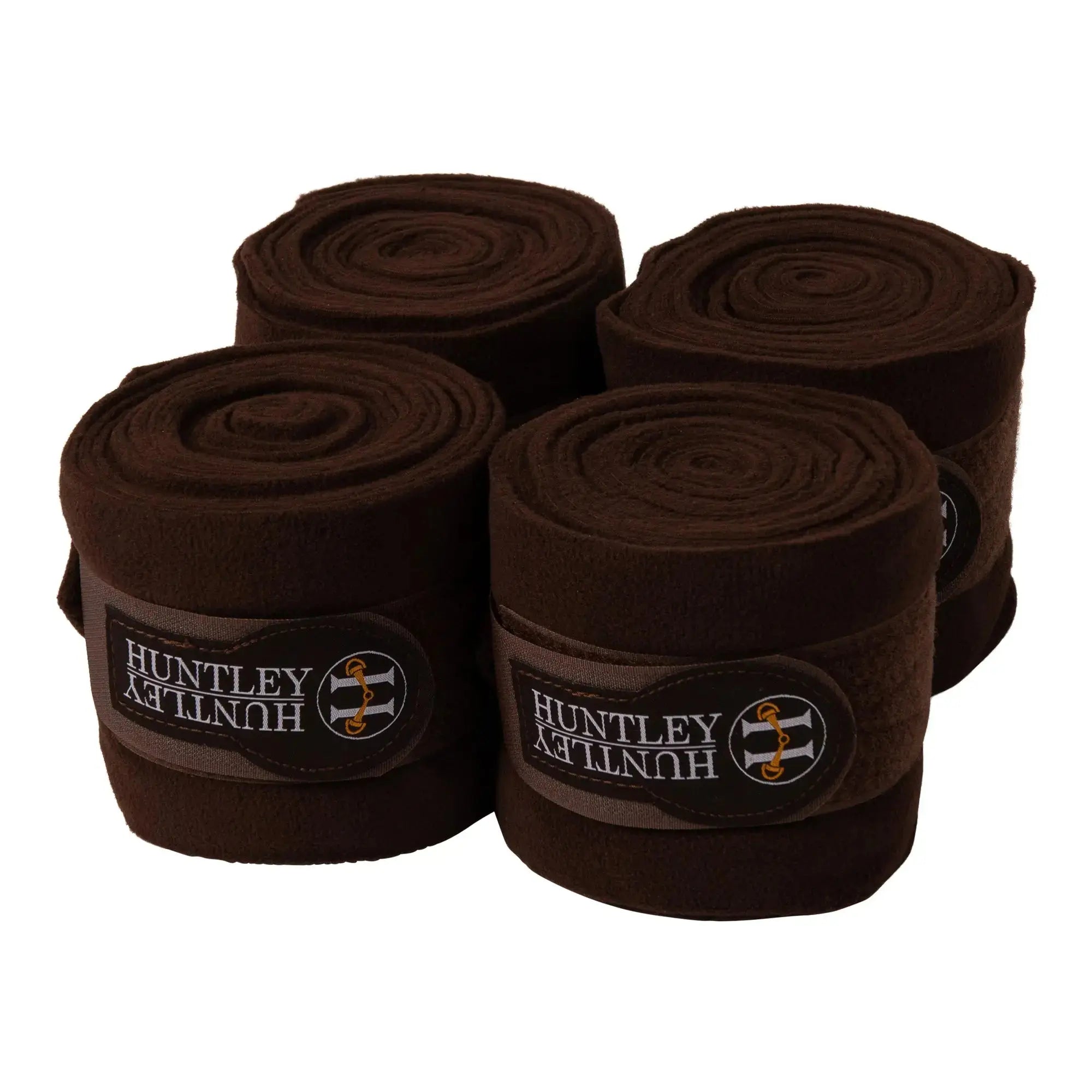 Huntley Equestrian Polo Fleece Wraps, Set of 4, Black