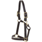 Huntley Equestrian Premium Leather Triple Stitched Halter with Snap