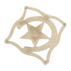 Huntley Equestrian Star with Horse shoe Silver Square Trivet