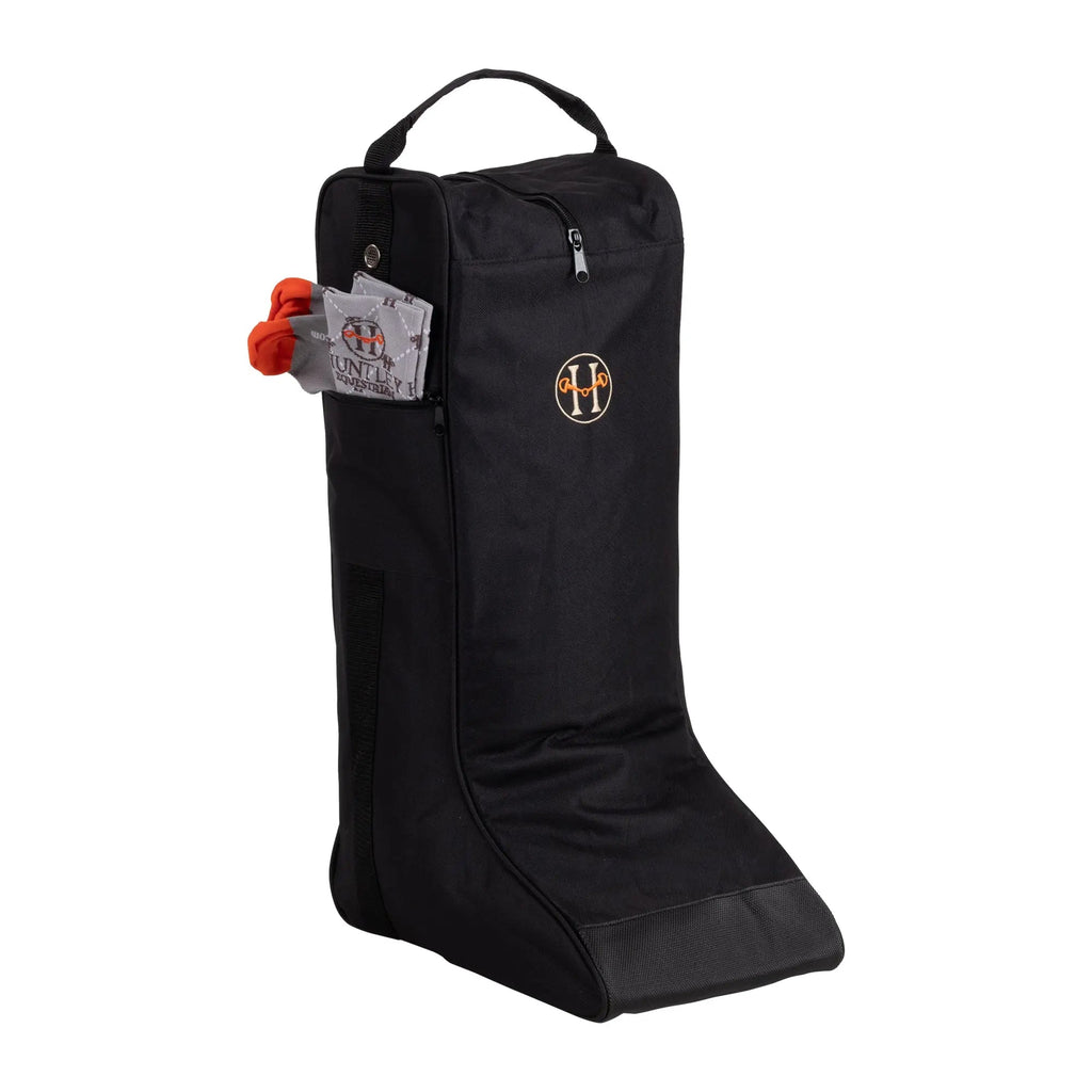 Huntley Equestrian Tall Riding Boot Bag, Black