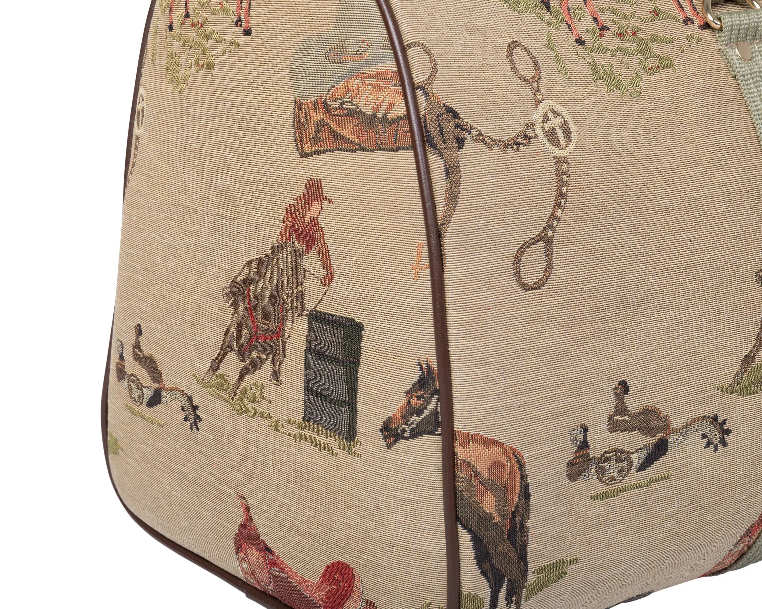 Huntley Equestrian Tapestry Duffle Bag-Western Design