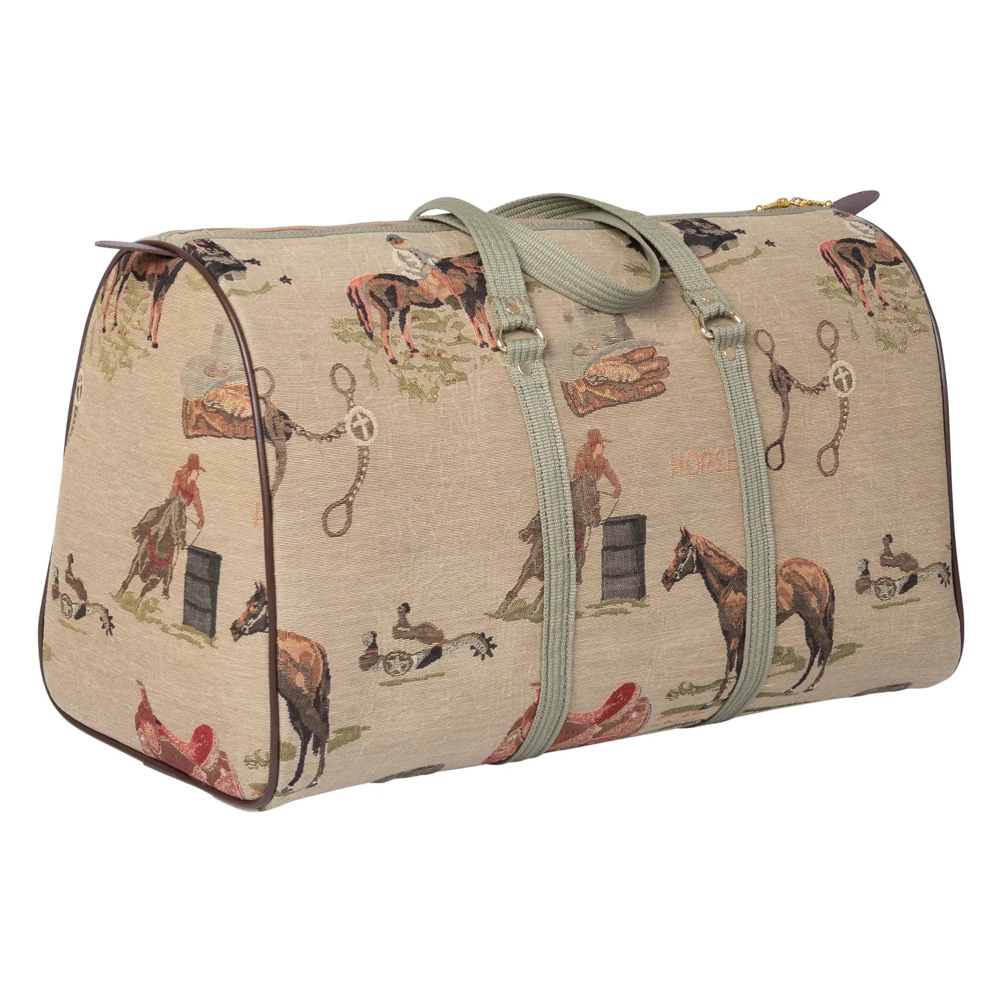 Huntley Equestrian Tapestry Duffle Bag-Western Design