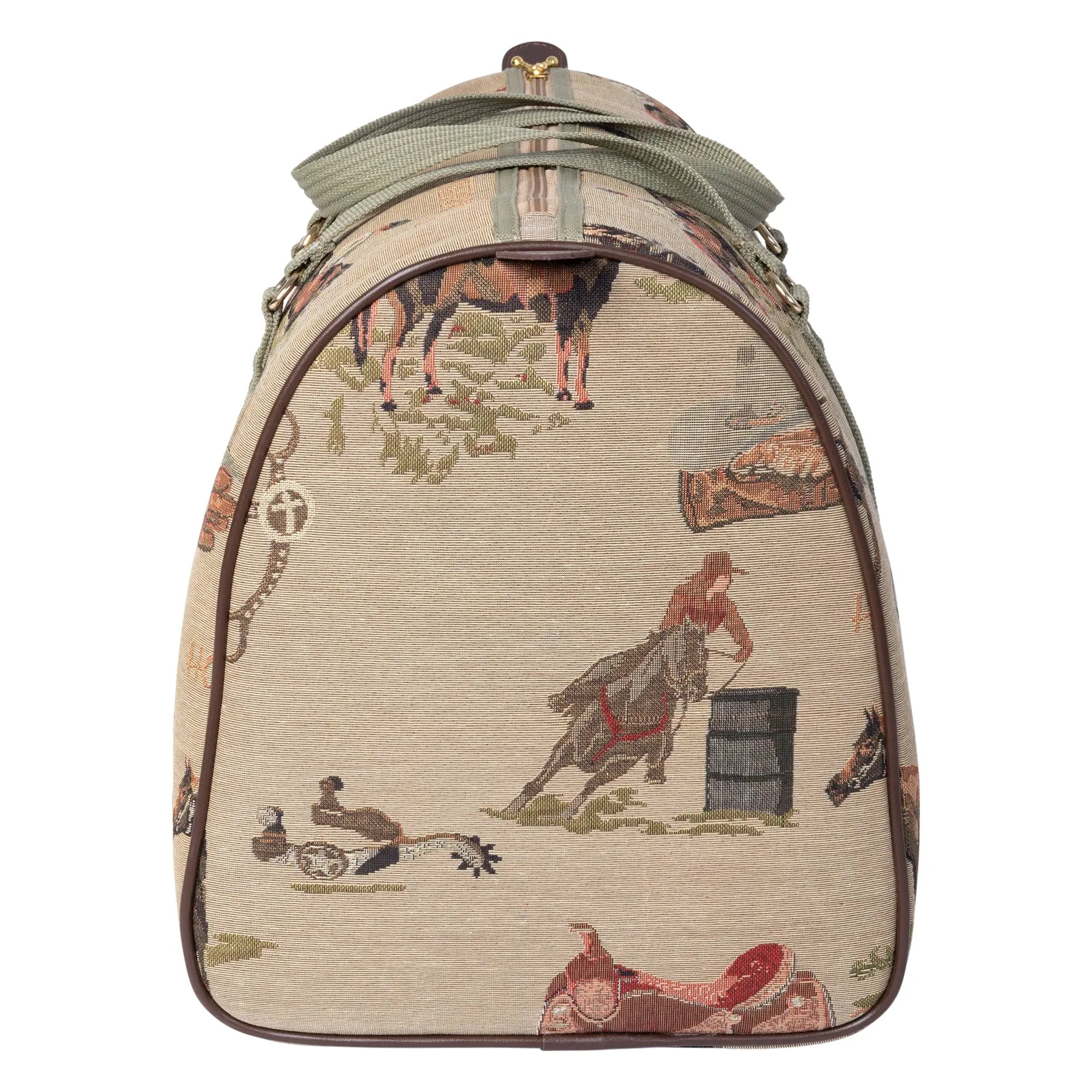 Huntley Equestrian Tapestry Duffle Bag-Western Design