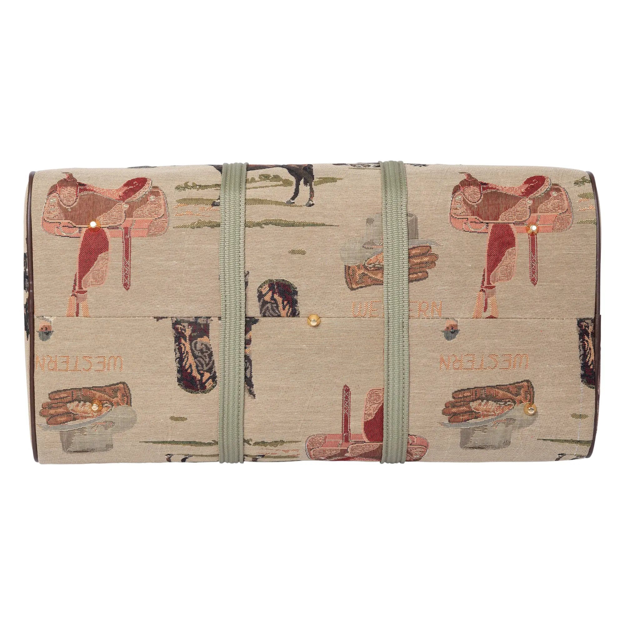 Huntley Equestrian Tapestry Duffle Bag-Western Design