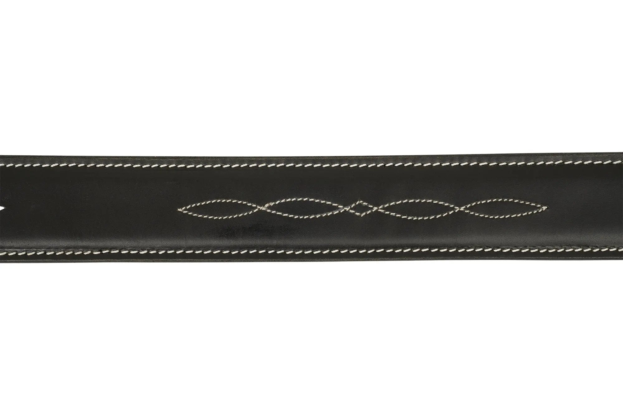 Huntley Fancy Stitched Ladies  1.5" Inch wide belt, Black