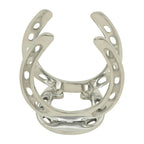 Huntley Horseshoe Napkin Holder, Aluminum Silver Finish