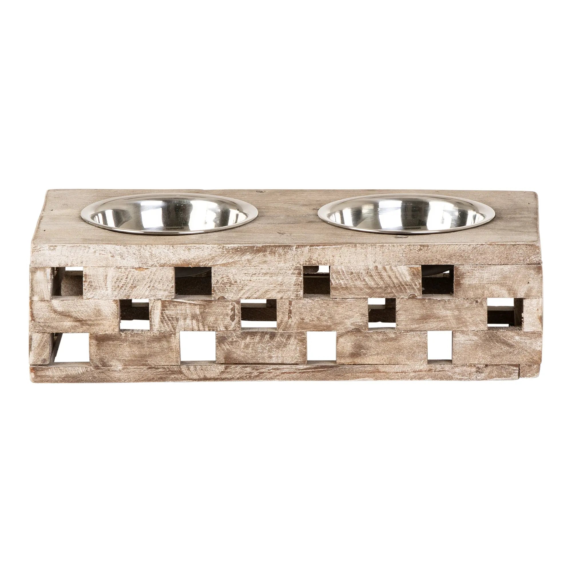 Huntley Pet Elevated Dog and Cat Double Bowl Feeder