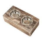 Huntley Pet Elevated Dog and Cat Double Bowl Feeder