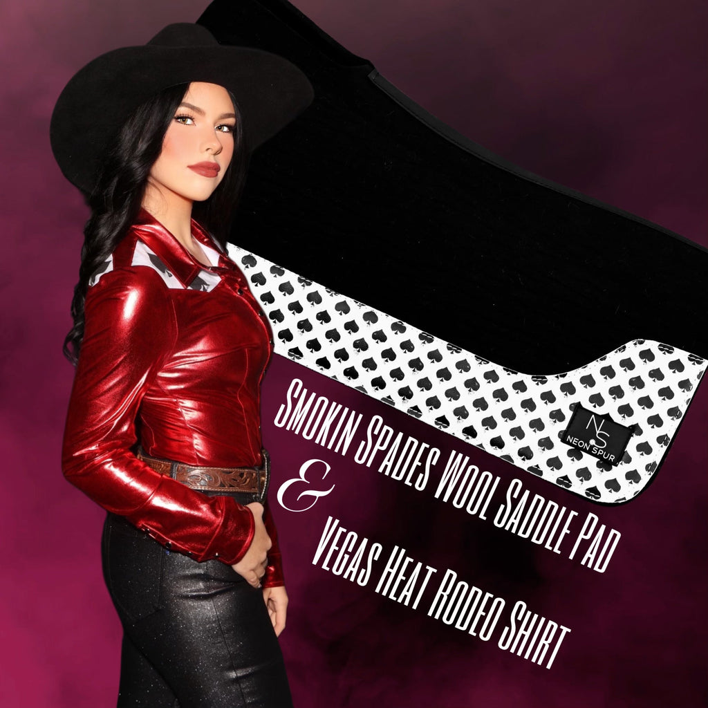 Smokin Spades Premium Wool Saddle Pad