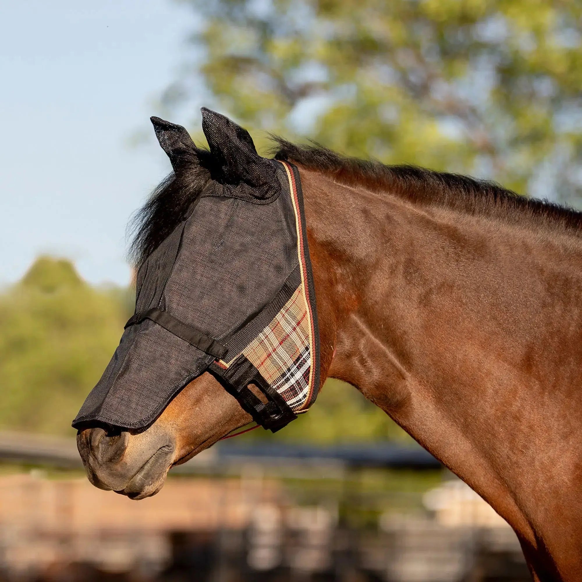Kensington UViator CatchMask Fly Mask with Long Nose, Ears & 90% UV Protection