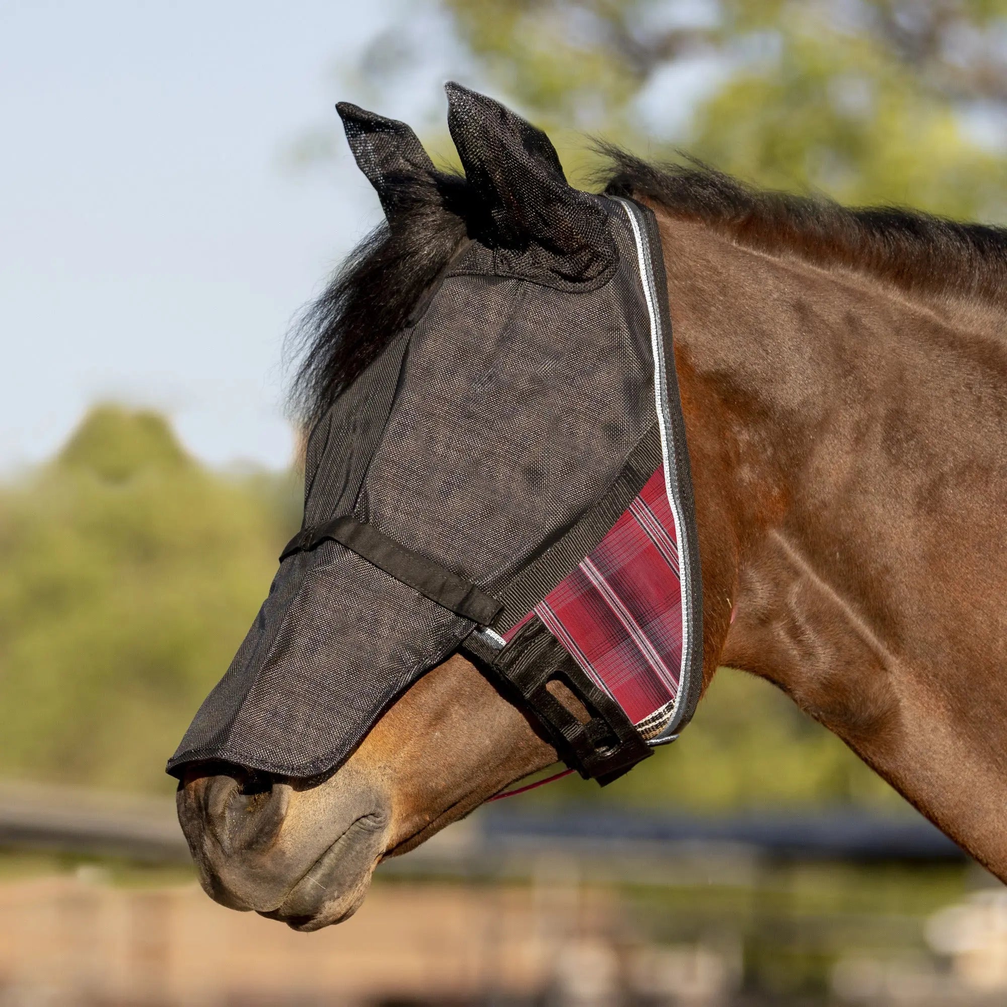 Kensington UViator CatchMask Fly Mask with Long Nose, Ears & 90% UV Protection