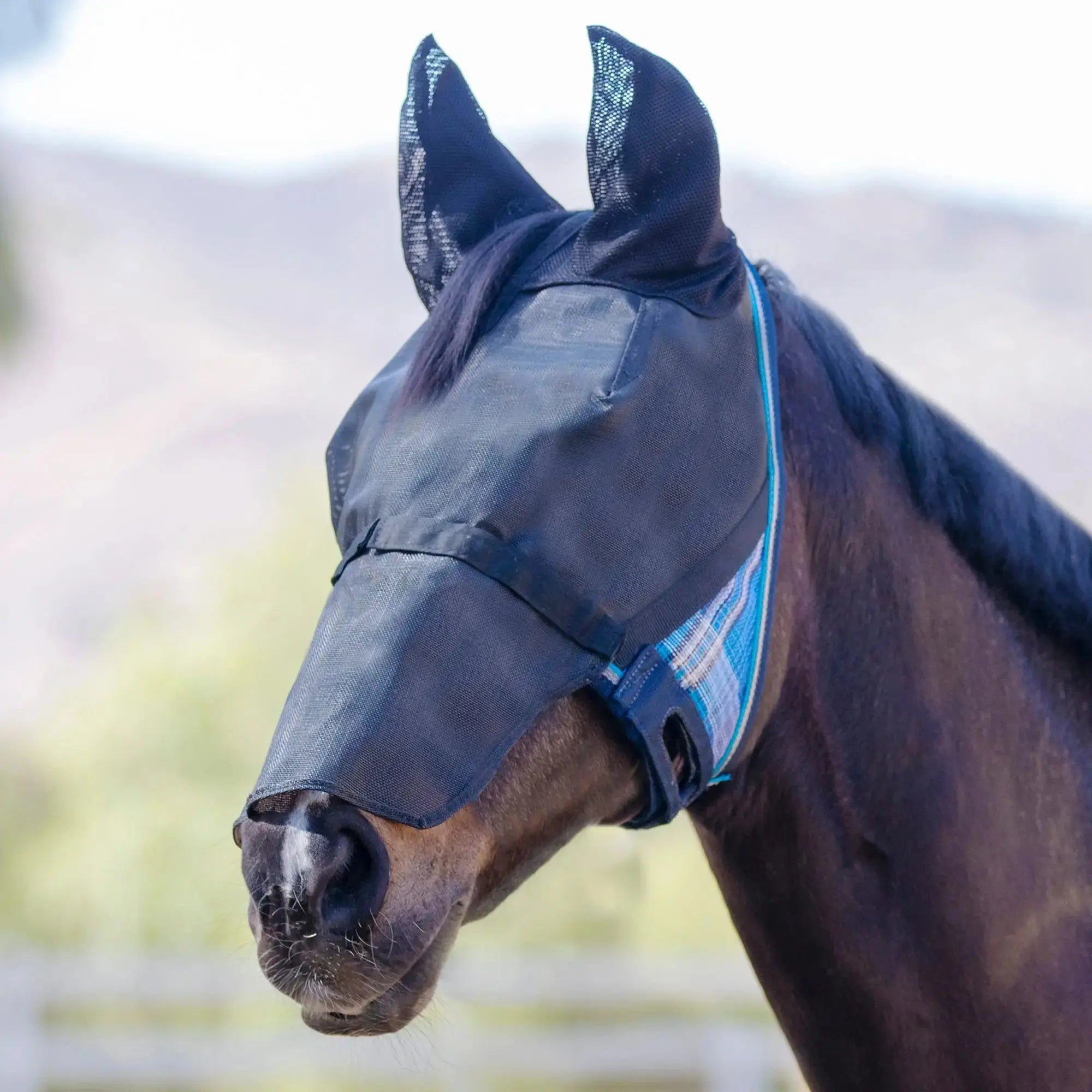 Kensington UViator CatchMask Fly Mask with Long Nose, Ears & 90% UV Protection