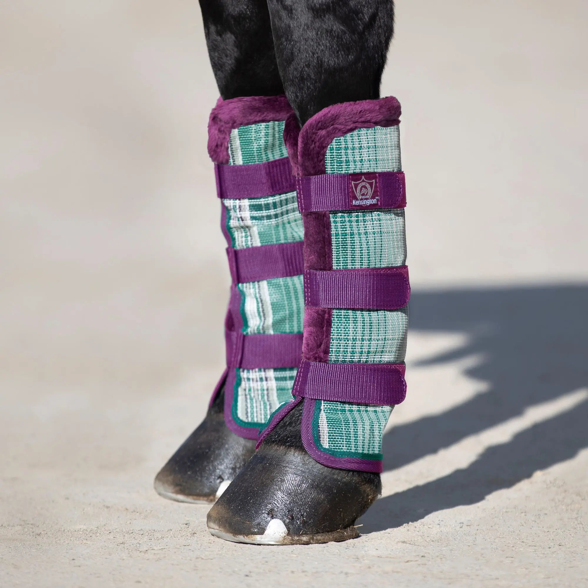 Kensington Horse Fly Boots with Fleece Trim - Set of 2 - 73% UV + Fly Protection