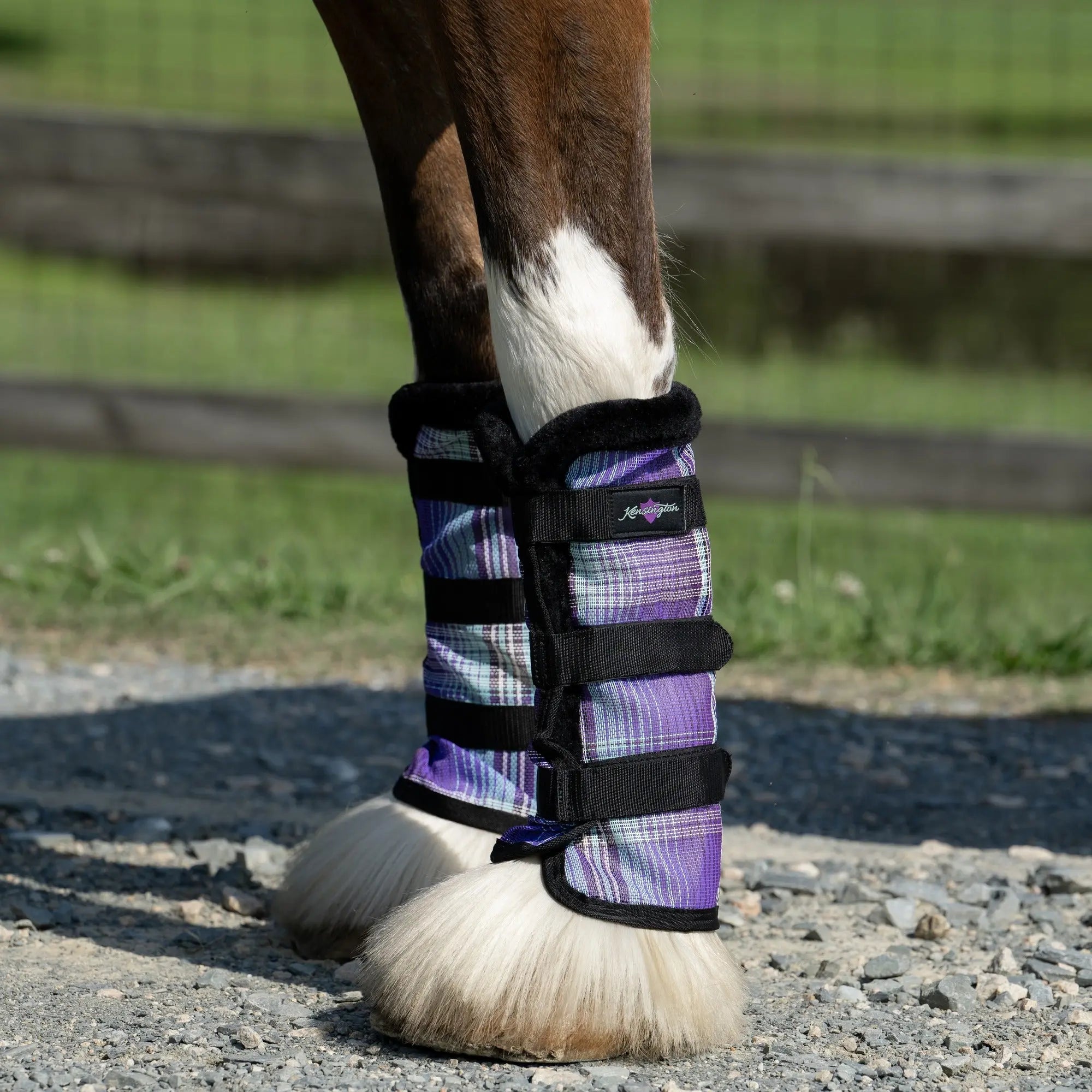Kensington Draft Fly Boots with Fleece Trim - Set of 2 - 73% UV + Fly Protection