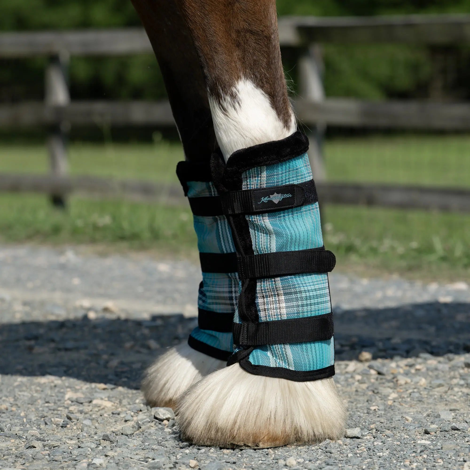 Kensington Draft Fly Boots with Fleece Trim - Set of 2 - 73% UV + Fly Protection
