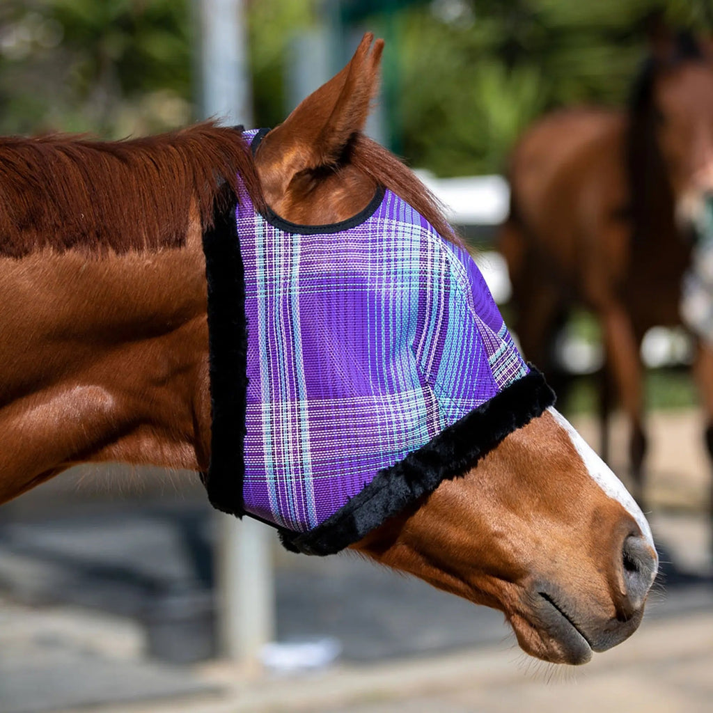 Kensington Fly Mask with Fleece Trim & 73% UV Protection - Open Top Design