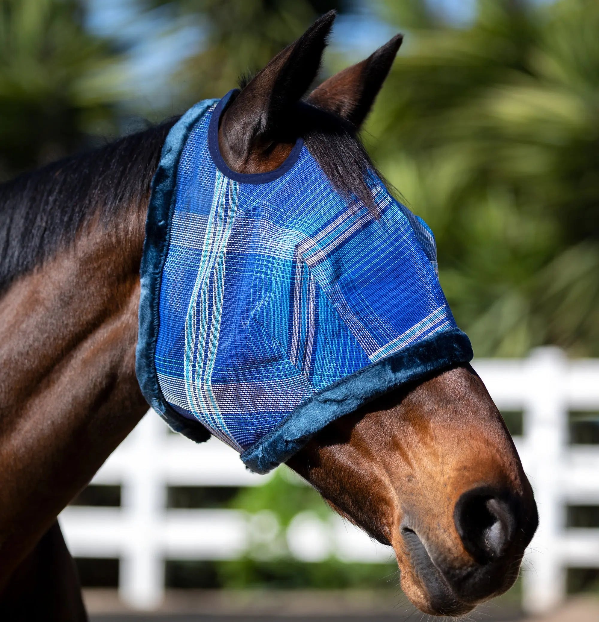Kensington Fly Mask with Fleece Trim & 73% UV Protection