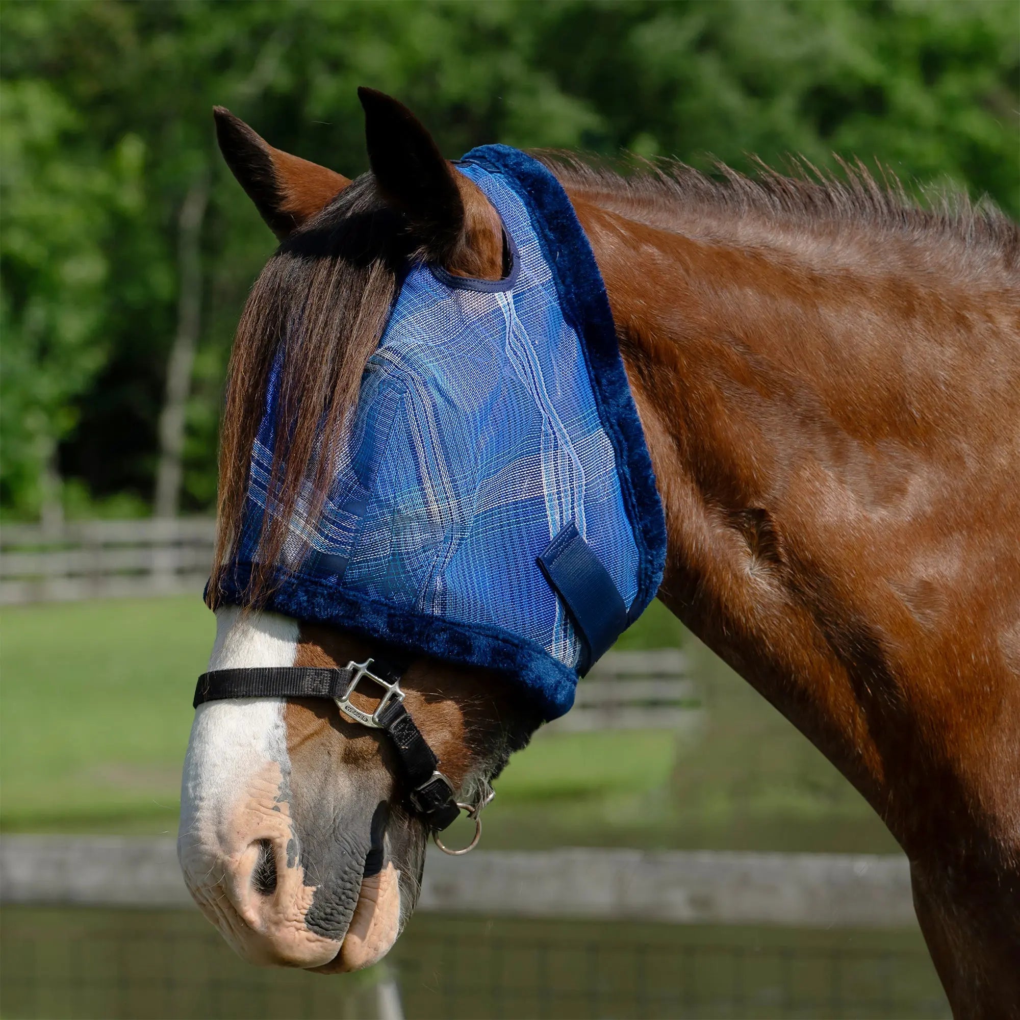 Kensington Draft Horse Fly Mask with Fleece Trim & 73% UV Protection