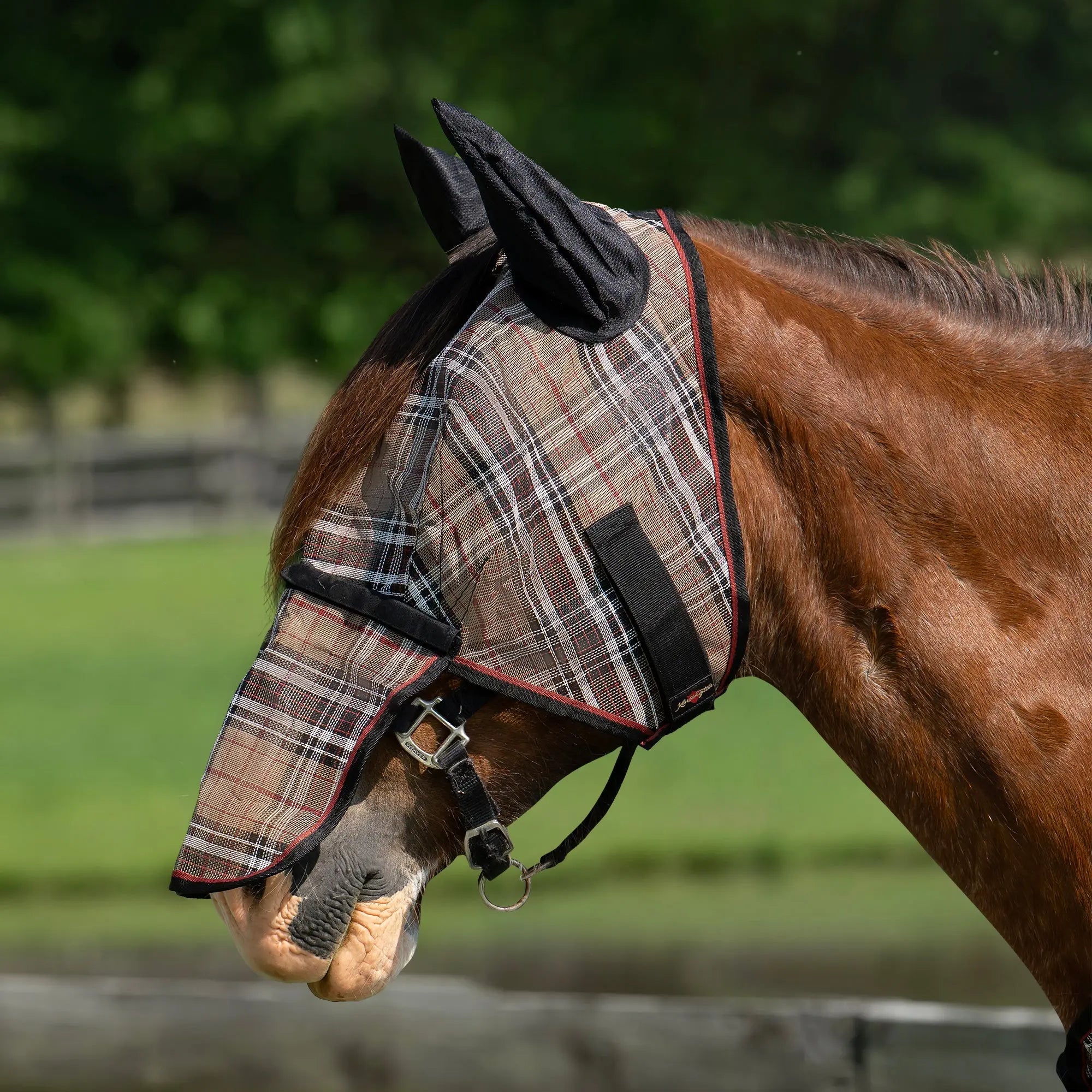 Kensington Draft Horse Fly Mask with Long Nose, Ears & 73% UV Protection