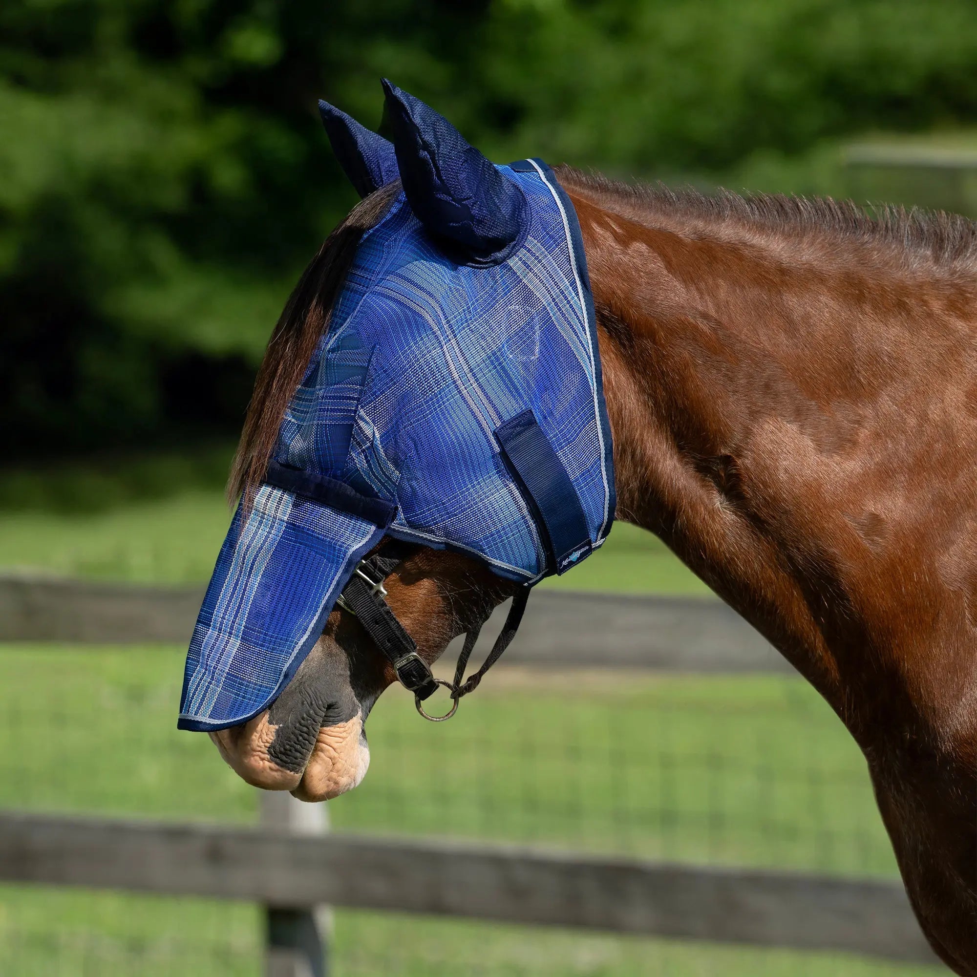Kensington Draft Horse Fly Mask with Long Nose, Ears & 73% UV Protection