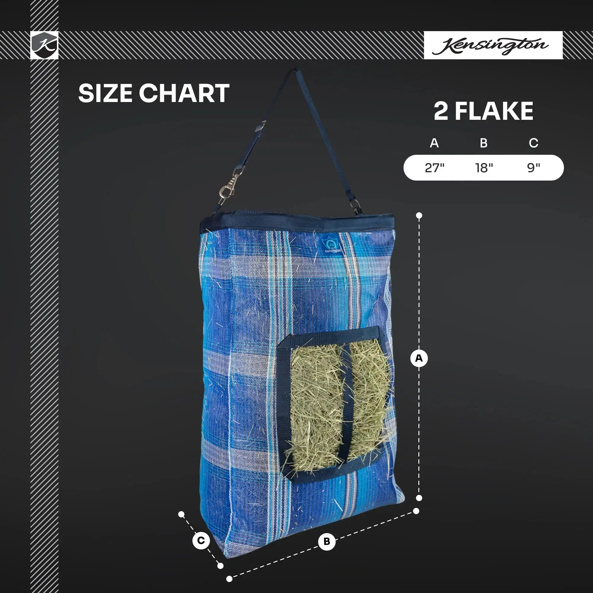 Kensington Hay Bag with Easy Load Rim - 2 Flake Capacity