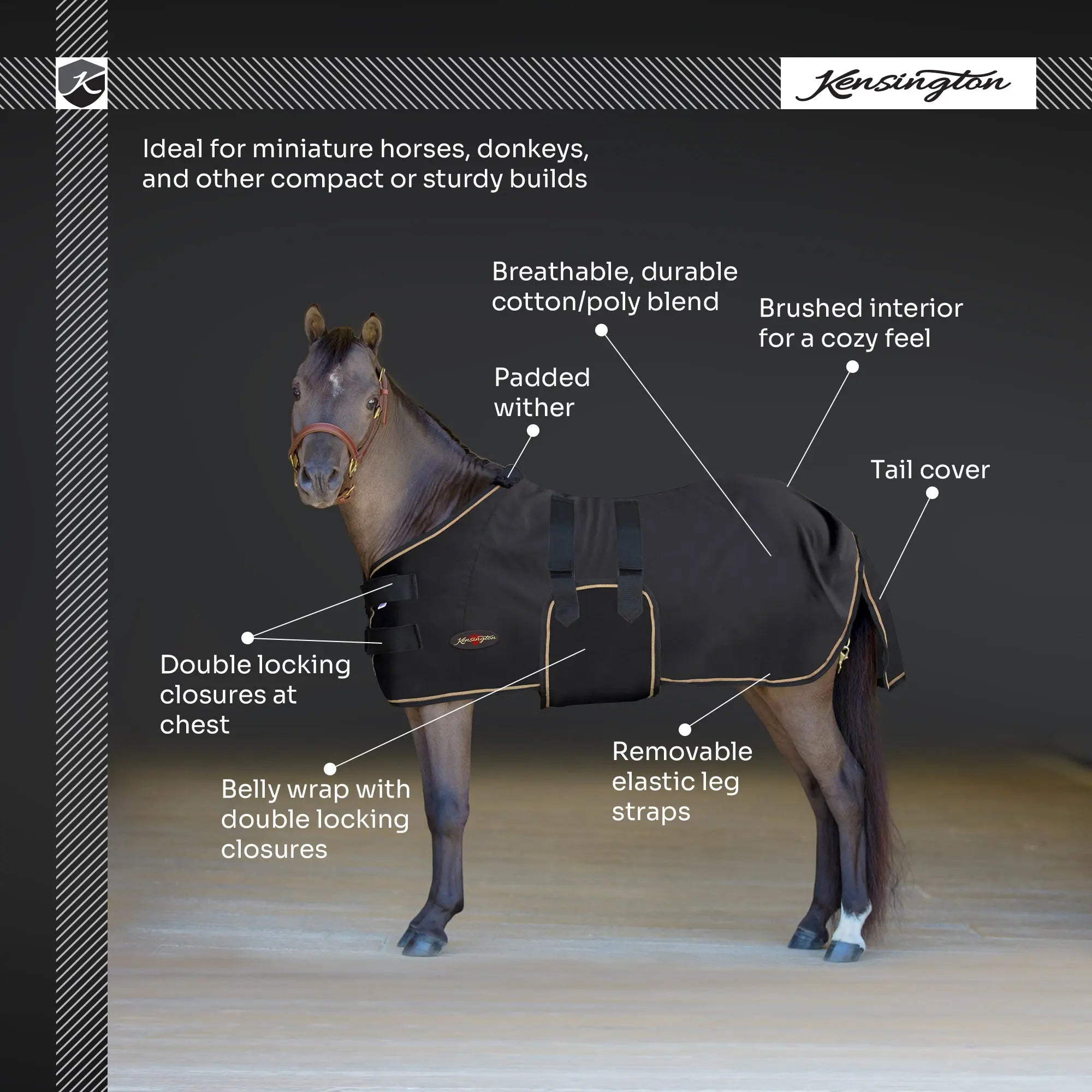 Kensington  Mini Poly Cotton Day Sheet - Breathable Stable Sheet