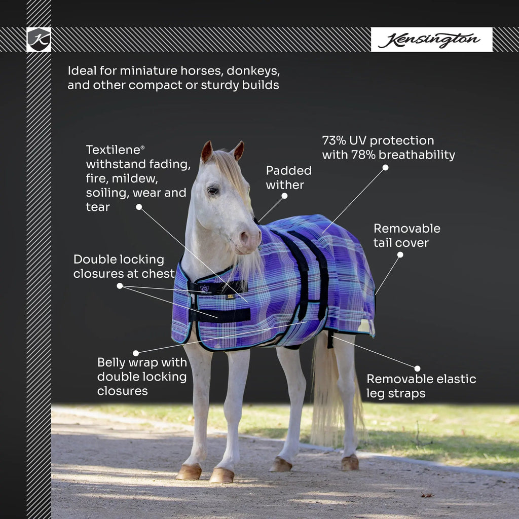 Kensington Mini Protective Fly Sheet with Belly Band - 73% UV Protection