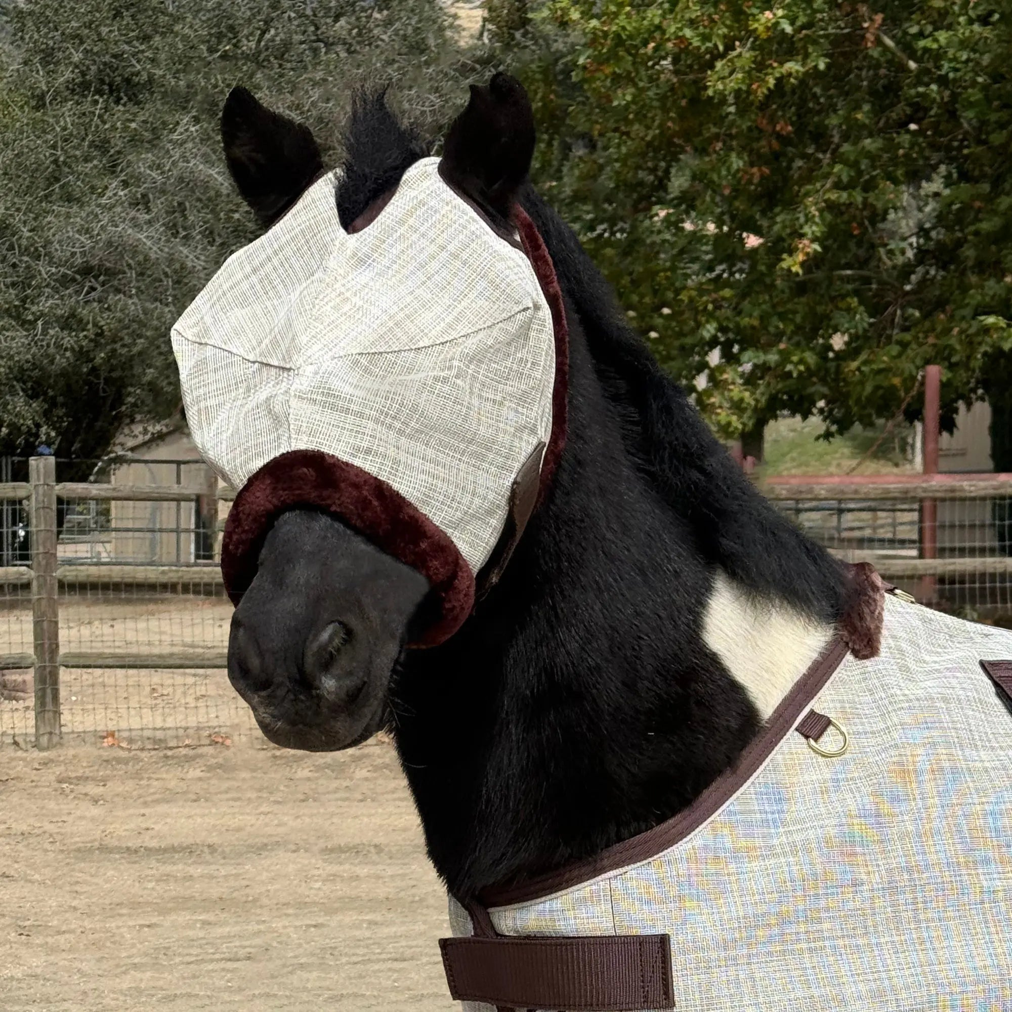 Kensington Mini Fly Mask with Fleece Trim - 73% UV Blocking