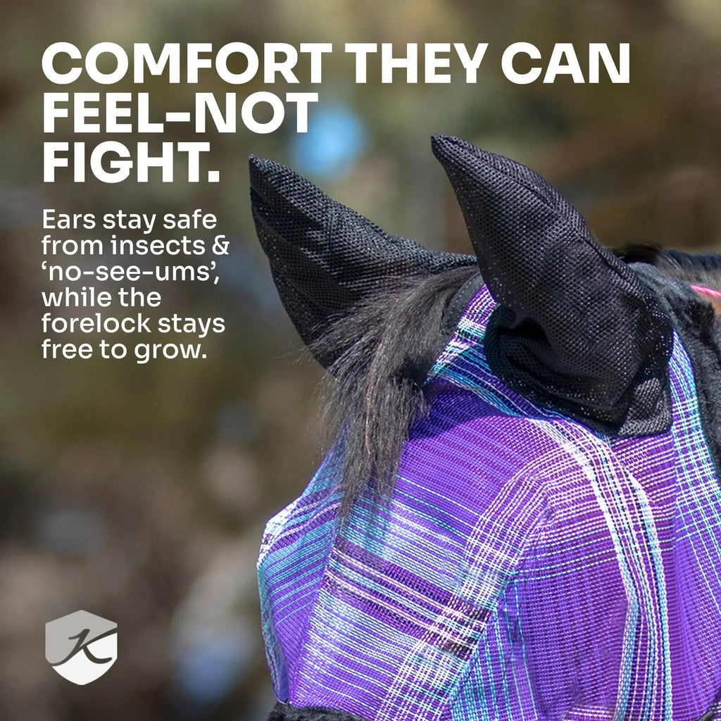 Kensington Fly Mask with Long Nose, Ears & 73% UV Protection