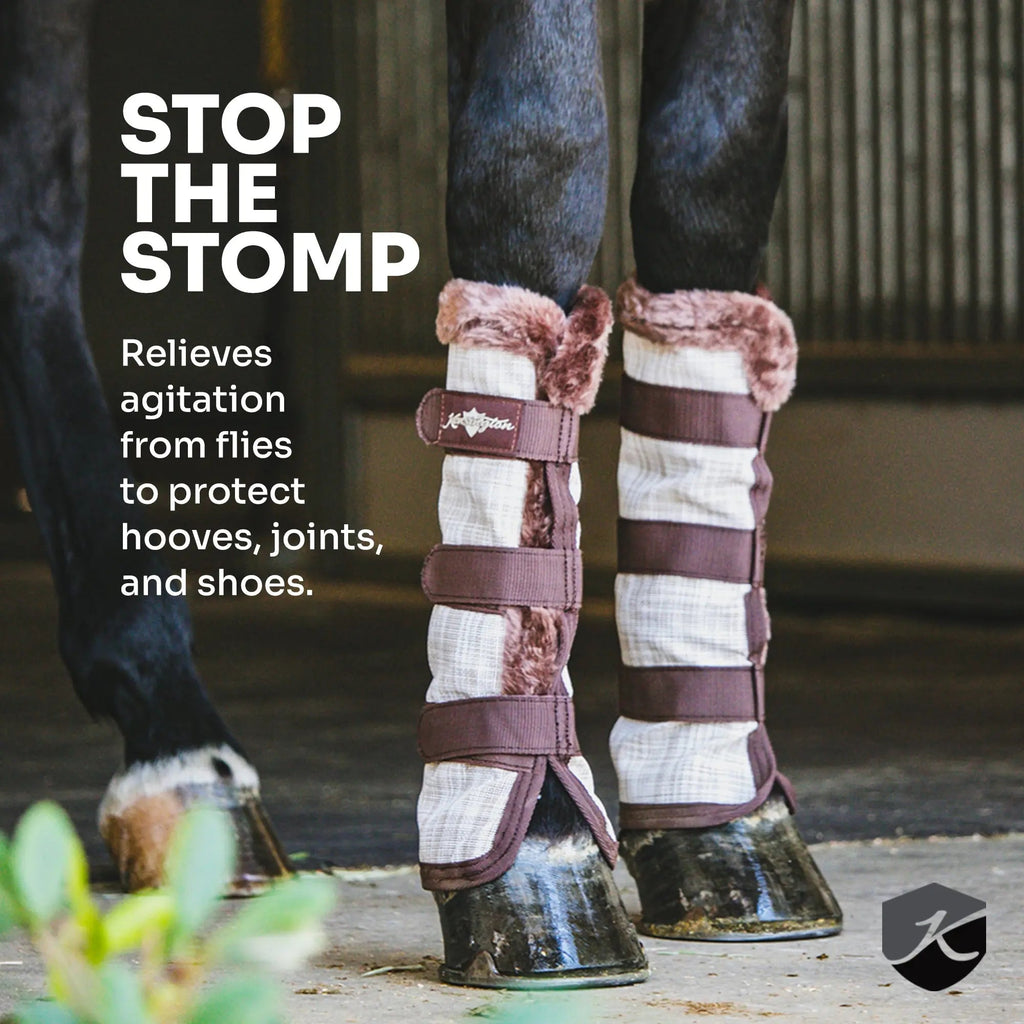 Kensington Mini Fly Boots with Fleece Trim - Set of 4 - 73% UV + Fly Protection