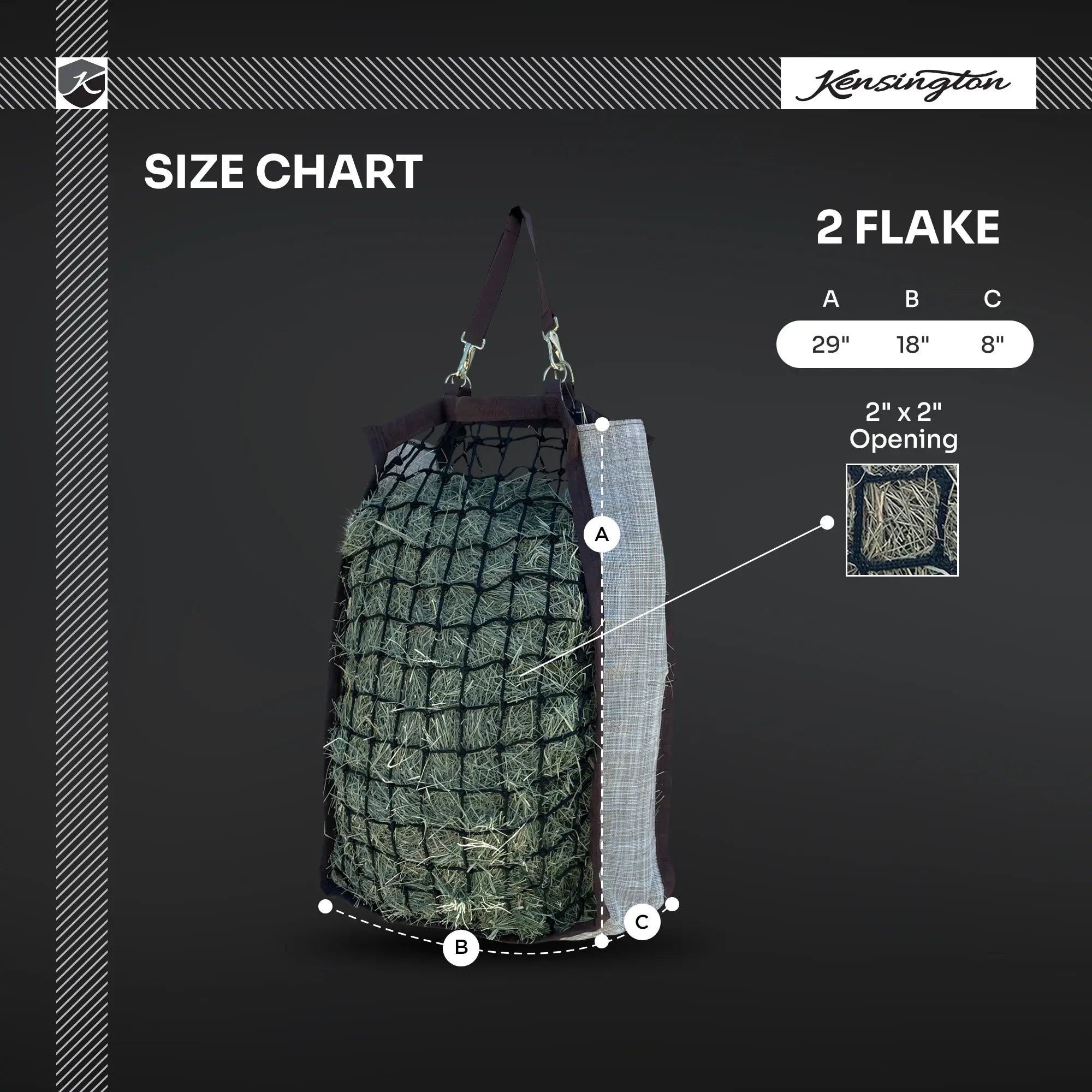 Kensington Slow Feed Hay Bag - 2 Flake Capacity
