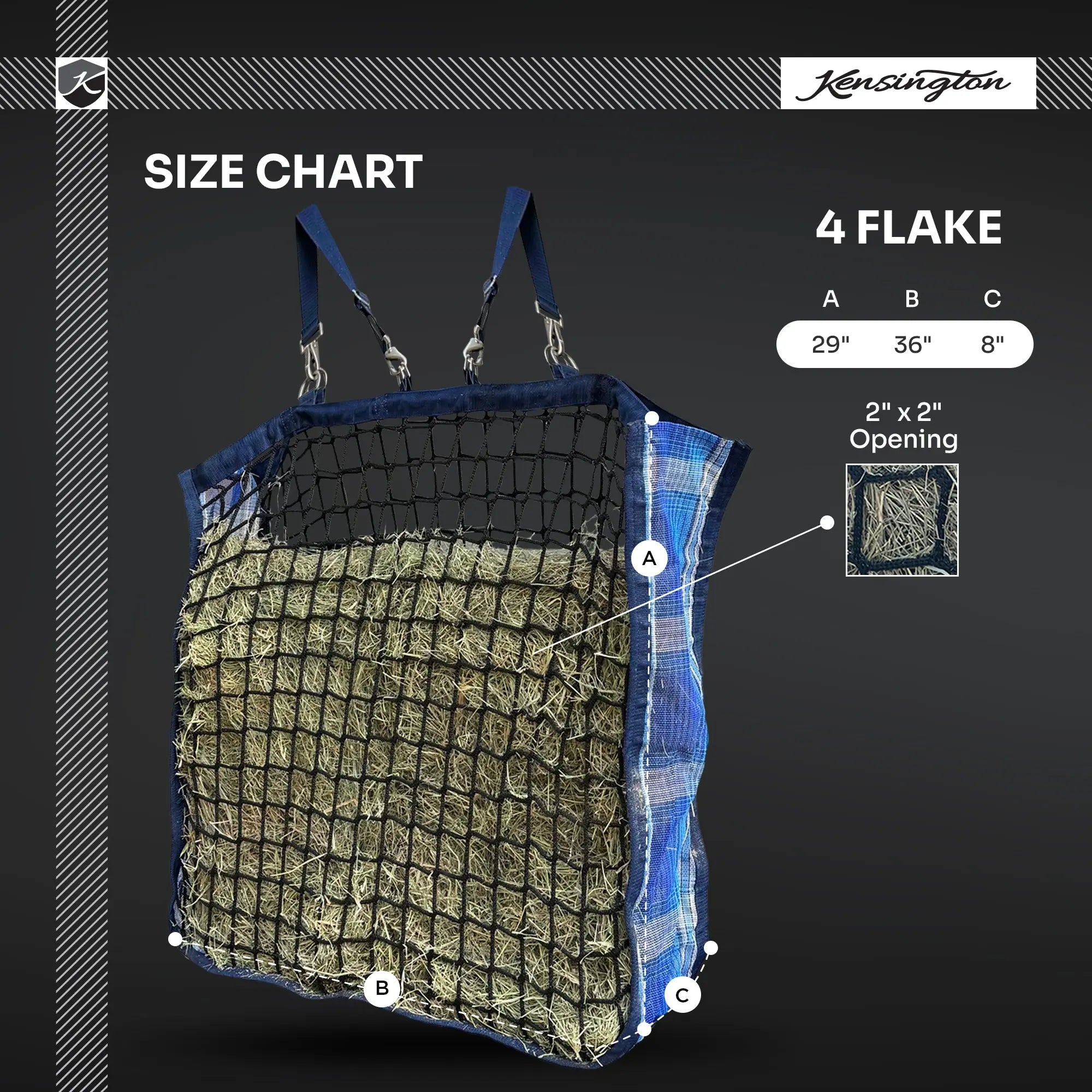 Kensington Slow Feed Hay Bag - 4 Flake Capacity