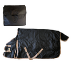 AJ Tack 400g 1200D Horse Turnout Blanket with Storage Bag - Black