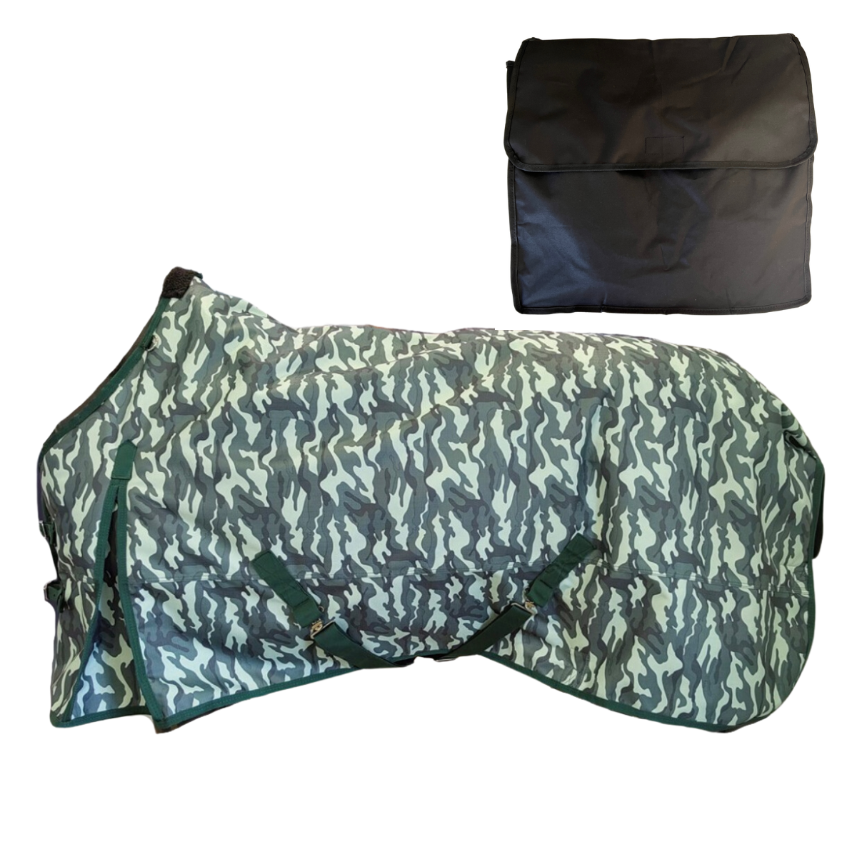 AJ Tack 400g 1200D Horse Turnout Blanket with Storage Bag - Camouflage